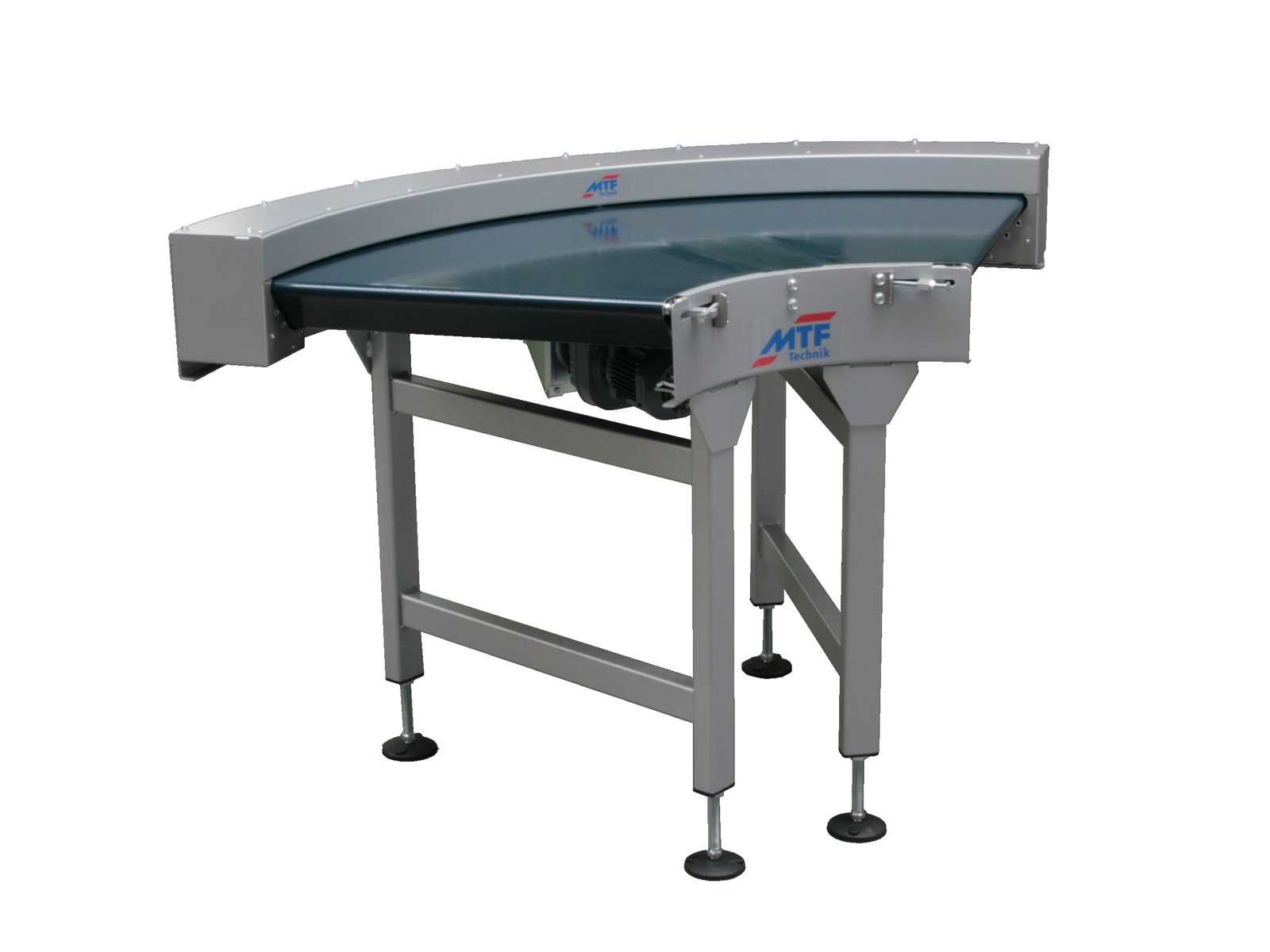 Kurvenband MD ST22 mit Messerkante und petrolfarbenem, glattem Gurt